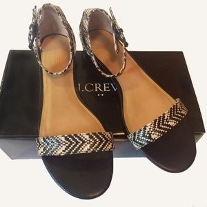 JCrew factory rafia flat sandals size 10M NEW